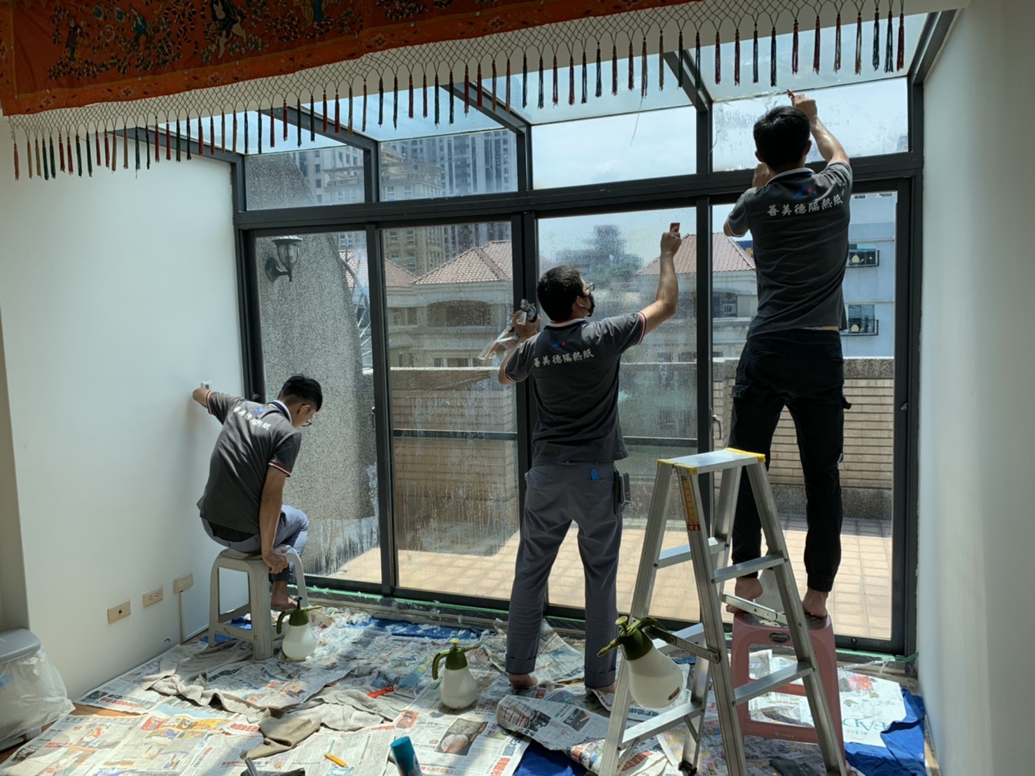 台中七期透天豪宅天井 舒熱佳SI20  建築隔熱紙|大樓隔熱紙|住家隔熱紙
